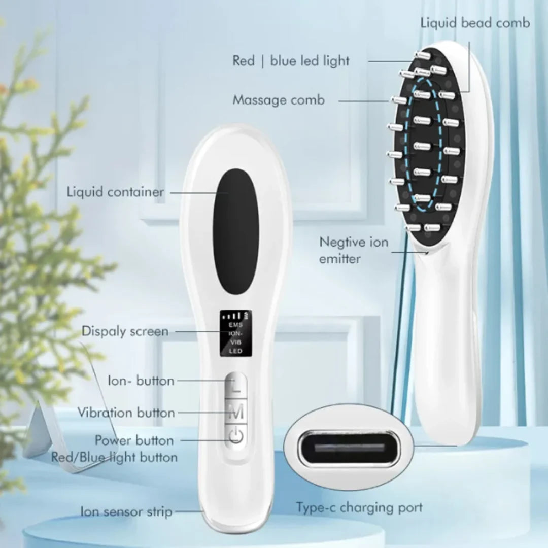 6in1 LED Laser Comb Massager for Hair Growth