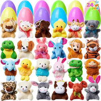 Thumbnail for 12/24/36 Pcs Prefilled Easter Eggs, Filled with Plush Animal Toys